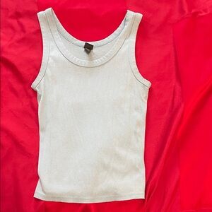 Wild Fable Light Gray Ribbed Top